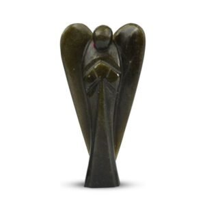 Black Obsidian Crystal Angel Charged