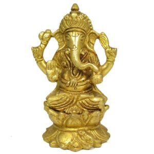 Brass Ganesha for Home Décor, Gifting, Diwali-700-800 Gram Approx