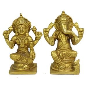 Brass laxmi Ganesha god for Home Decor, Gifting -580-650 Gram Approx