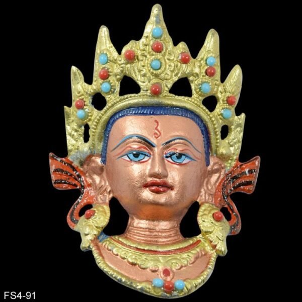 Buddhist Goddess Tara Face Murti Idol Statue Sculpture Wall Hanging for Good Luck & Brings Prosperity