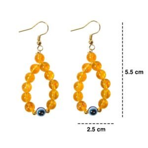 Citrine With Evil Eye Earring