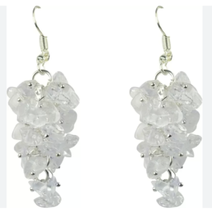 Clear quartz Crystal Stone Chip Earrings