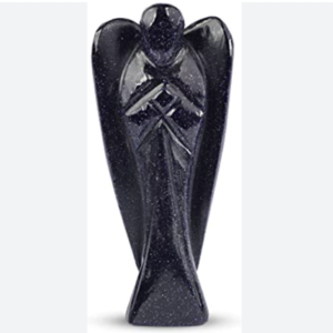 Goldstone Blue Crystal Angel Charged