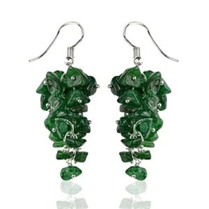 Green Aventurine Crystal Stone Chip Earrings