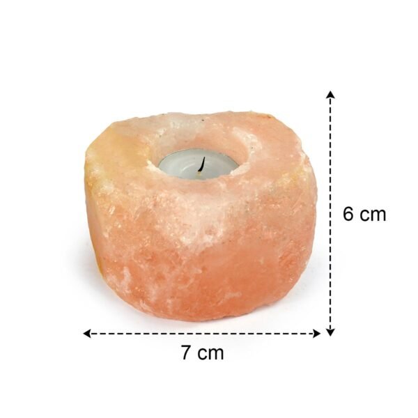 Himalayan Rock Salt Lamp Tea Light Candle Holder - Image 3