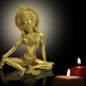 Indra Dev Idol Brass Hindu Lord - 7 Inches
