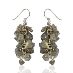 Labradorite Crystal Stone Chip Earrings