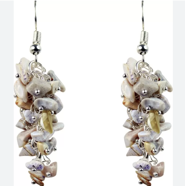 Opalite Crystal Stone Chip Earrings