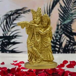 Standing Brass Lord Radha Krishna Idol/Statue /125 Gram