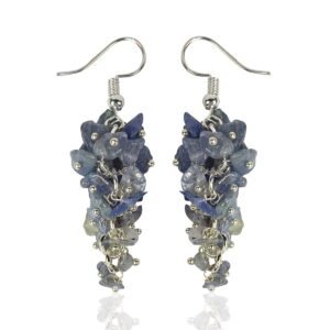 Tanzanite Crystal Stone Chip Earrings